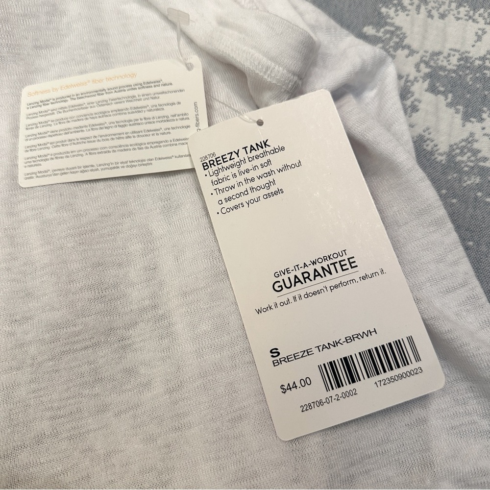 NWT Athleta Breezy Tank, white, flowy A-line, size S - Picture 5 of 11